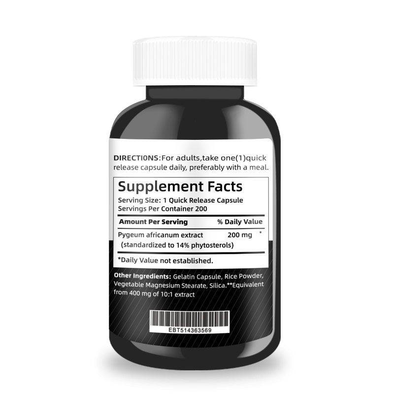 Natural Plant-Based Pygeum Capsules for Male Wellness -Herbal Support for Daily Vitality & Comfort