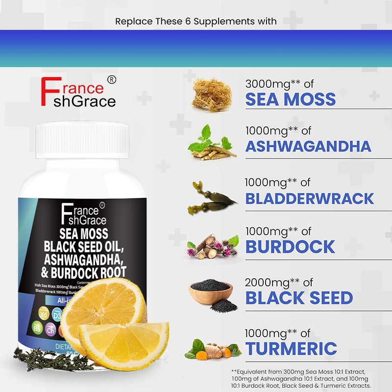 Sea Moss Composite Supplement for Adults Improve Immunity Sea Moss Capsules