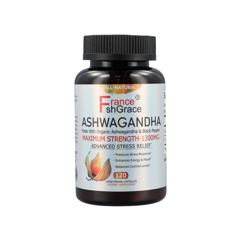 Herbal Supplement Healthcare Supplement Ashwagandha 1300mg Black Pepper Extract Organic Ashwagandha Root Capsules