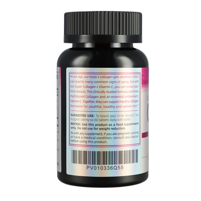 Collagen Tablets with Vitamin C 250 Count Non GMO Support for Hair Skin Nails and Bones with Enhanced Nutrient Absorption