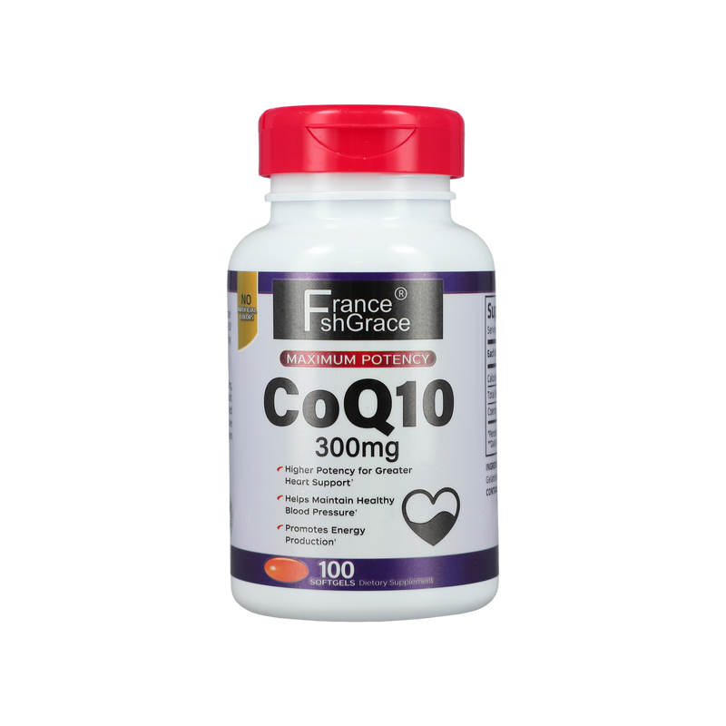 Highly Absorbent CoQ10 100mg Water Soluble and Fat Soluble Supplement Formula Antioxidant for Heart Health Softgels Capsules Hot Sales