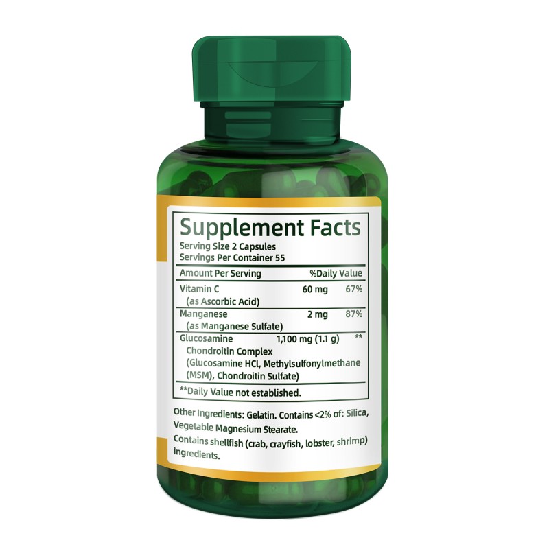 Hot Selling Glucosamine Chondroitin Capsules  Dietary Support Joint Health, Dietary Supplement for Adults