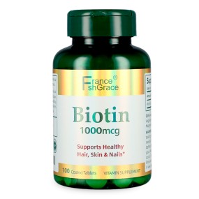 Biotin Supplement Supports Healthy Hair, Skin and Nails Biotin Capsules 100 Tablets