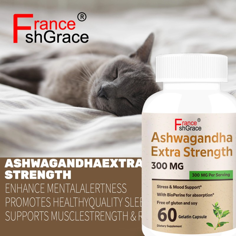 Organic Ashwagandha Supplement for Adults Stress Relief and Improve Sleep Ashwagandha Capsules