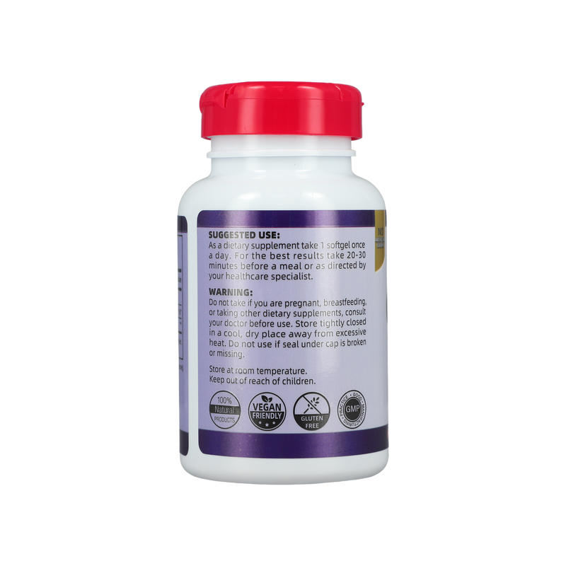 Highly Absorbent CoQ10 100mg Water Soluble and Fat Soluble Supplement Formula Antioxidant for Heart Health Softgels Capsules Hot Sales