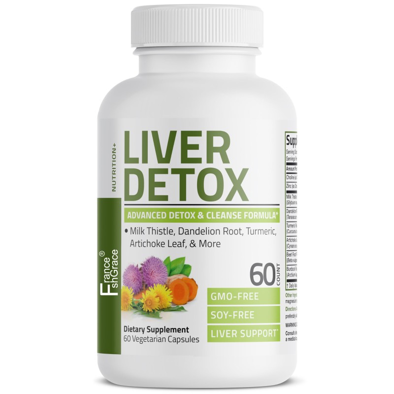 Advanced Liver Detox Formula Milk Thistle Dandelion Root Turmeric Artichoke Leaf Support Healthy Liver Function Liver Capsules