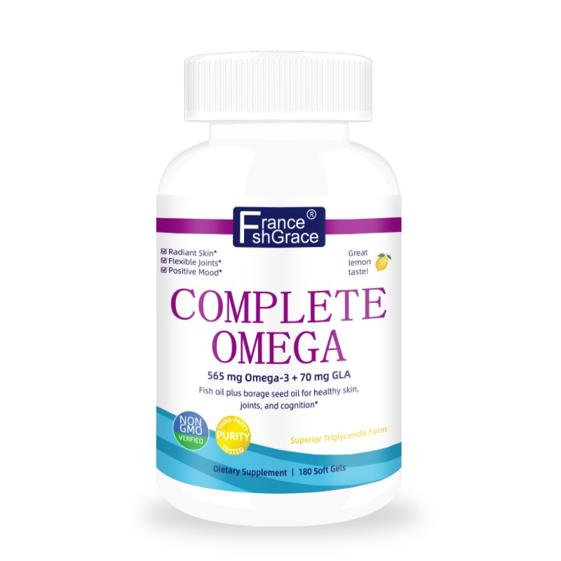 Complete Omega Fish Oil Supplements Supports Heart Brain Joints Skin Eyes & Immune Health for Adults