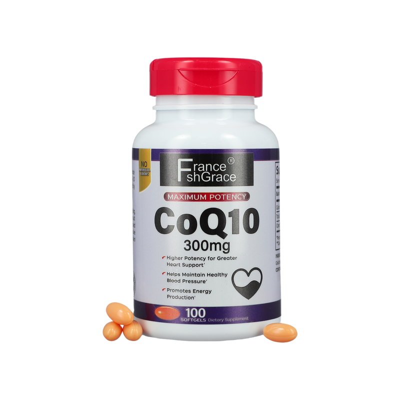 Highly Absorbent CoQ10 100mg Water Soluble and Fat Soluble Supplement Formula Antioxidant for Heart Health Softgels Capsules Hot Sales