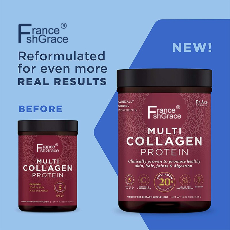 OEM High Quality Hydrolyzed Marine Pure Vegan Fish Collagen Peptide Powder