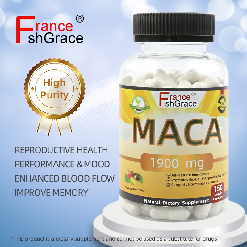 Organic Maca Root Capsules for Men and Women Black Red Yellow Peruvian Extract for Energy and Stamina Support