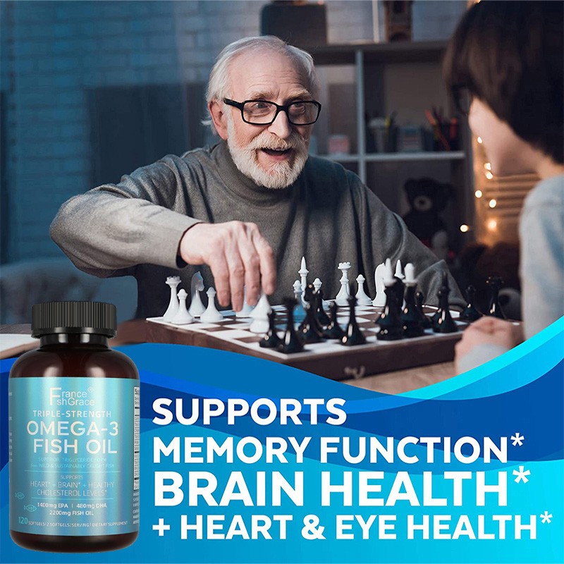Omega 3 Fish Oil with EPA and DHA Supplements Fish Oil Supplement for Brain and Heart Health Promote Immunity, and Skin Health.