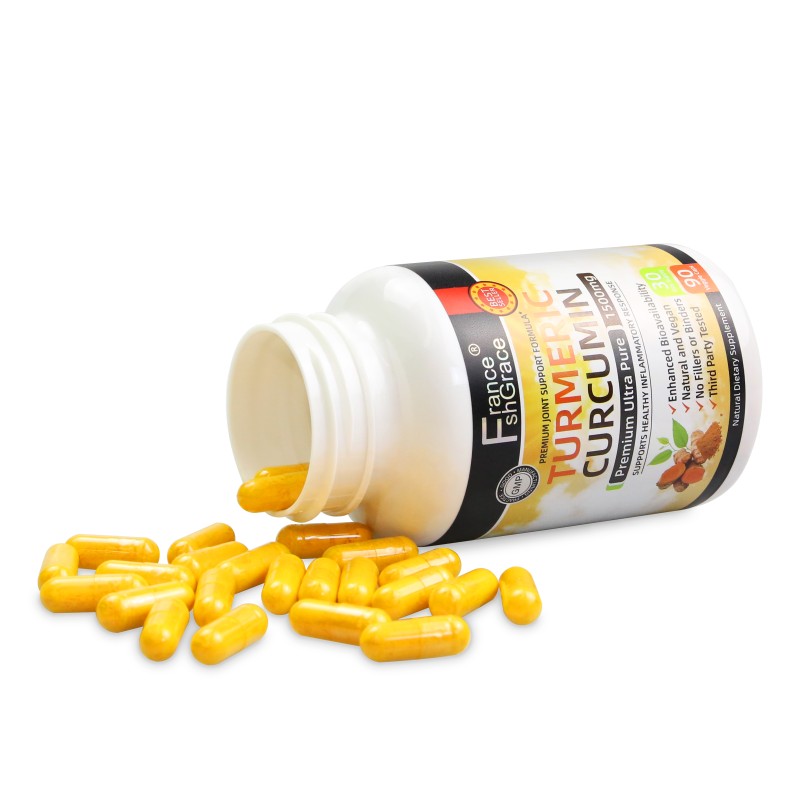 Turmeric Curcumin Capsules 90 Count Gluten Free Herbal Formula with Black Pepper for Bioavailability and Joint Comfort Support