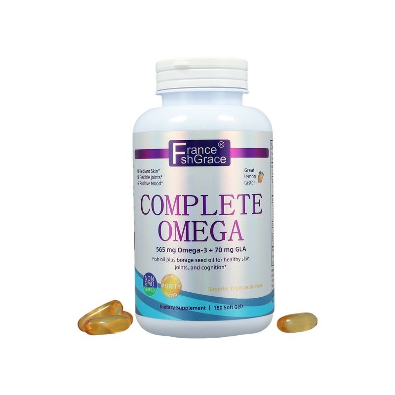 Complete Omega Fish Oil Supplements Supports Heart Brain Joints Skin Eyes & Immune Health for Adults