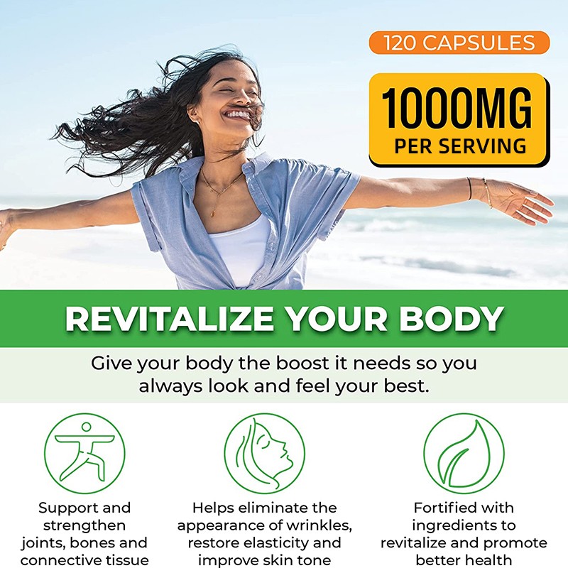 Best Collagen Supplement with Hyaluronic Vitamin C for Men and Women Support Skin and Wrinkles Health Collagen Capsules