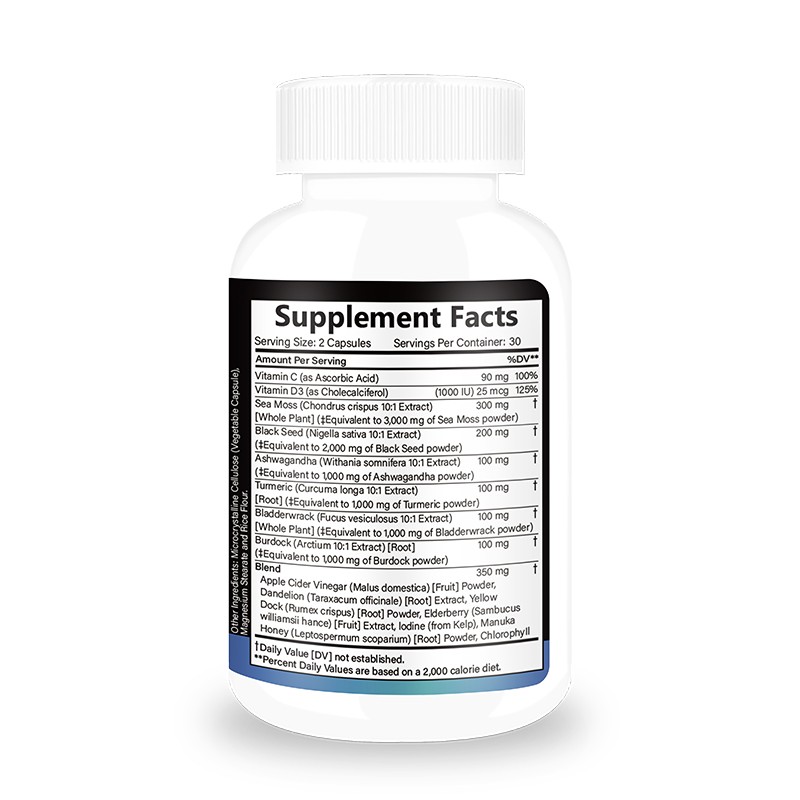 Sea Moss Composite Supplement for Adults Improve Immunity Sea Moss Capsules