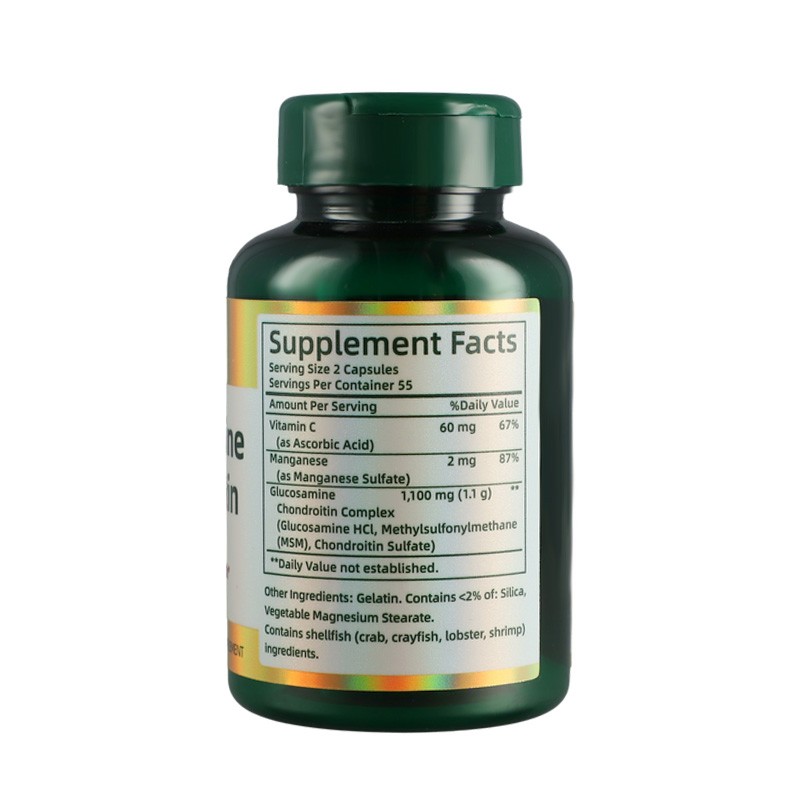 High Quality and Easily Absorbed Glucosamine Chondroitin Capsules for Joint Inflammation,Bone Strength,Joint Flexibility