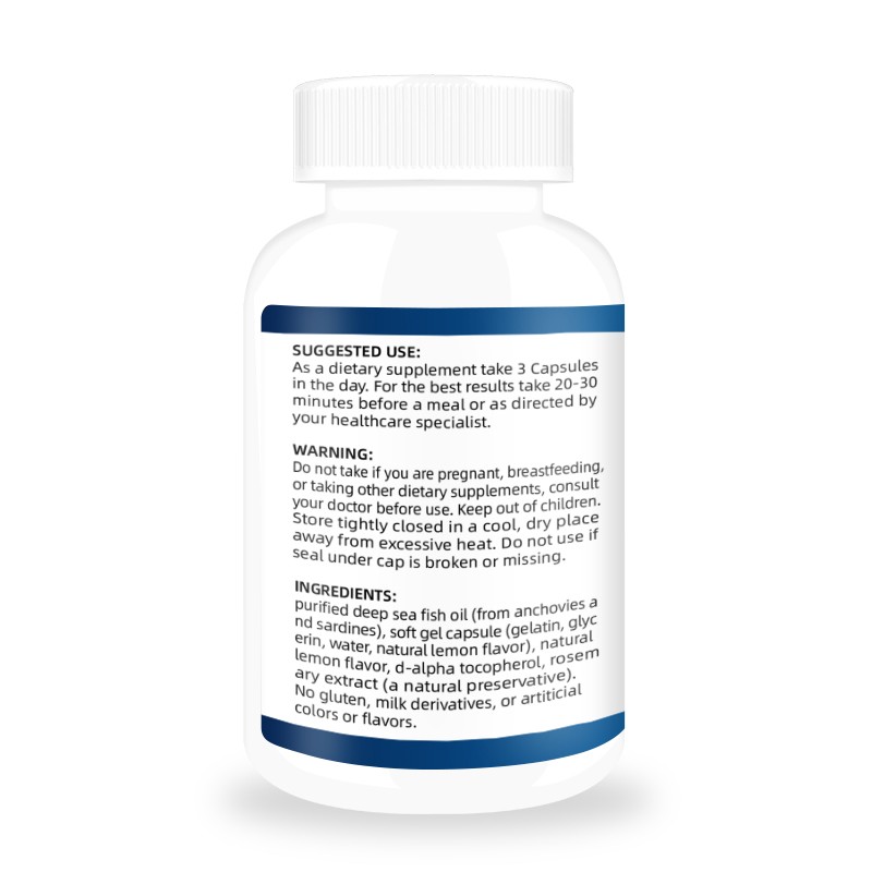 Support Healthy Heart Fish Oil 120 Softgels Fish Oil Omega 3 Supplement