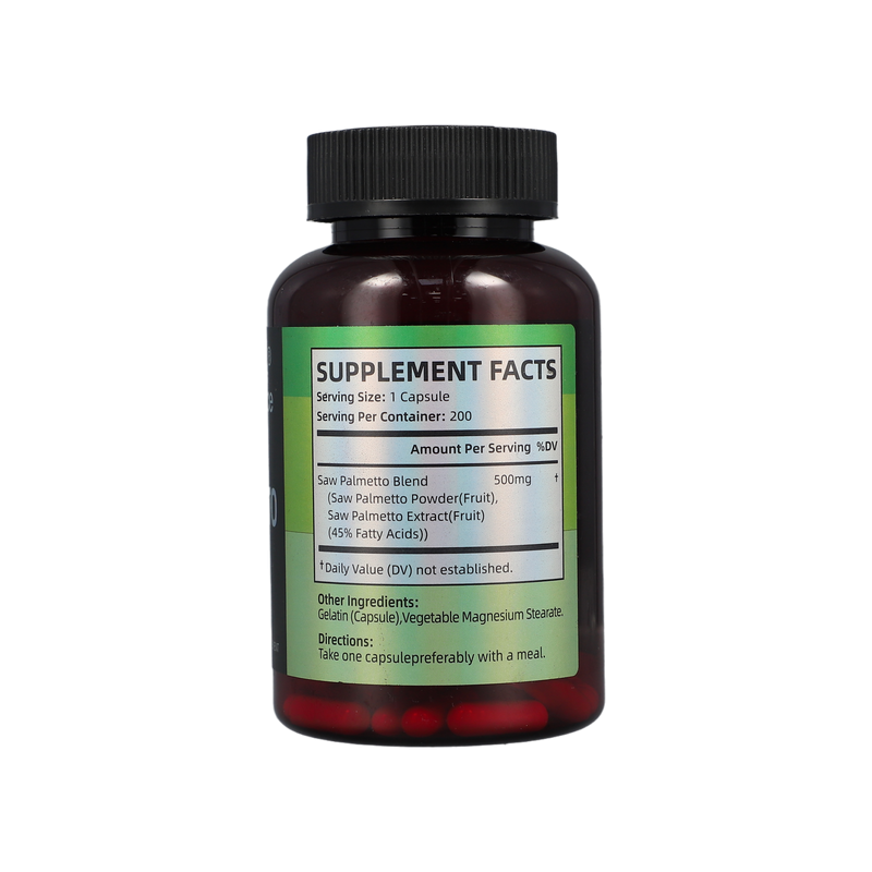 Mixture Strength Saw Palmetto Seed Extract Health Prostate Support Men's Health Saw Palmetto Capsules Supplement Good Quality