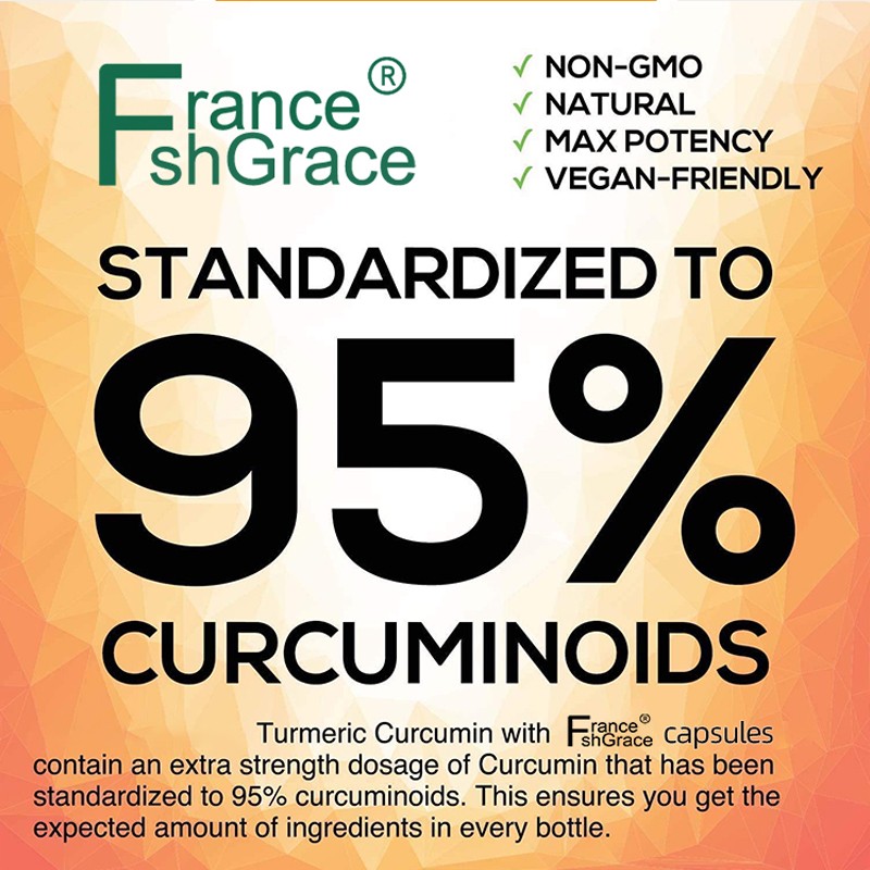 Organic Turmeric Supplements Natural Immune Support Turmeric Curcumin With Bioperine & Ginger 95% Curcumin Capsules