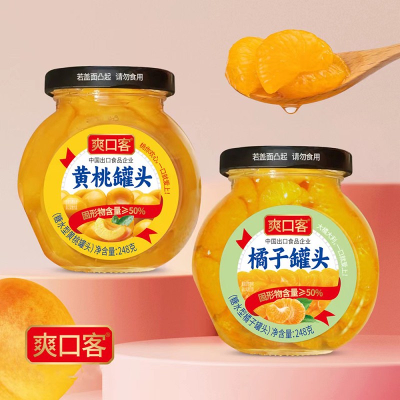 Canned Fruit Supplier - Bulk Peaches Oranges 248g