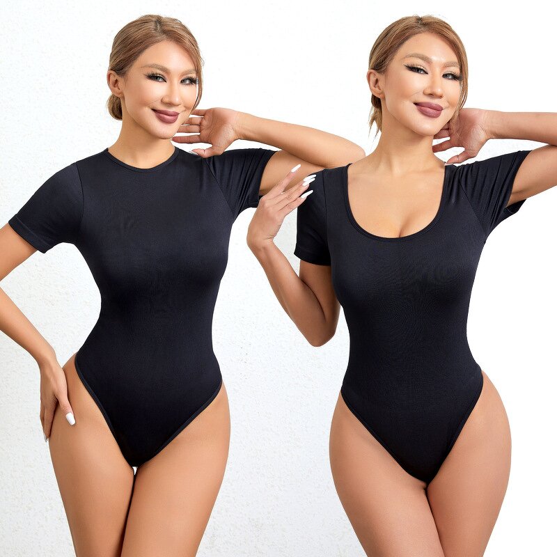 Sports Bodysuit Factory - Slim Fit Crew Neck Yoga Romper