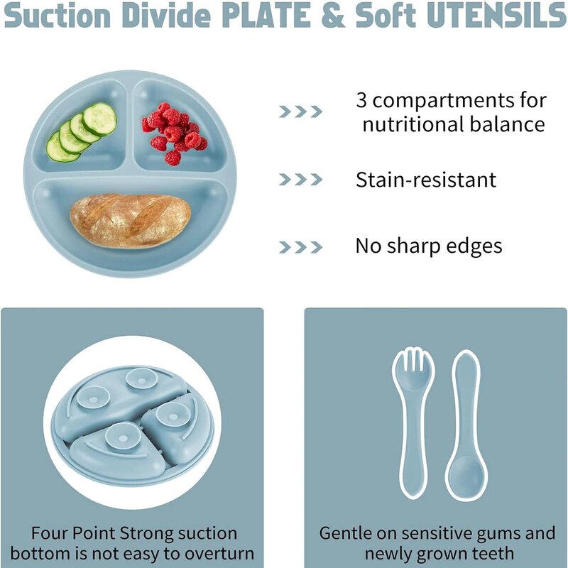 Baby Tableware Set Factory - OEM Silicone Feeding Utensils