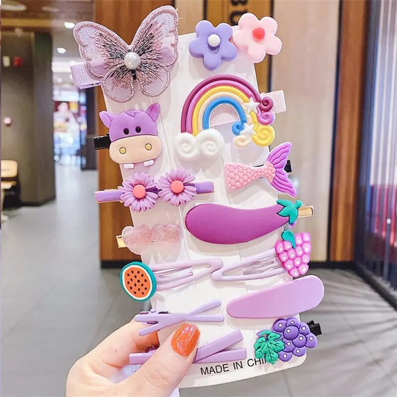 Baby Hair Clip Set Factory - Cartoon Flower Barrettes Supplier