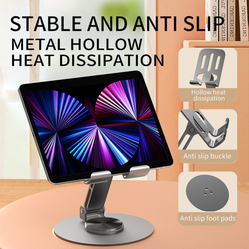 Phone Holder Factory - Full Metal Rotating Desktop Tablet Stand