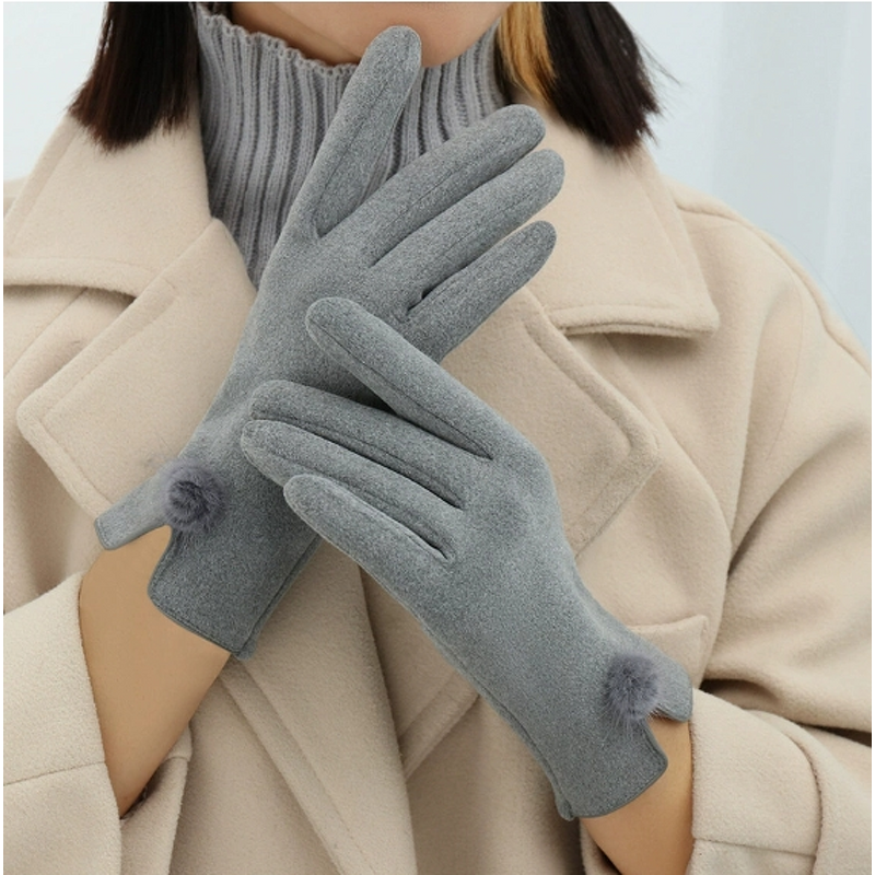 Winter Gloves Factory - Women Wool-Lined Touchscreen Gloves