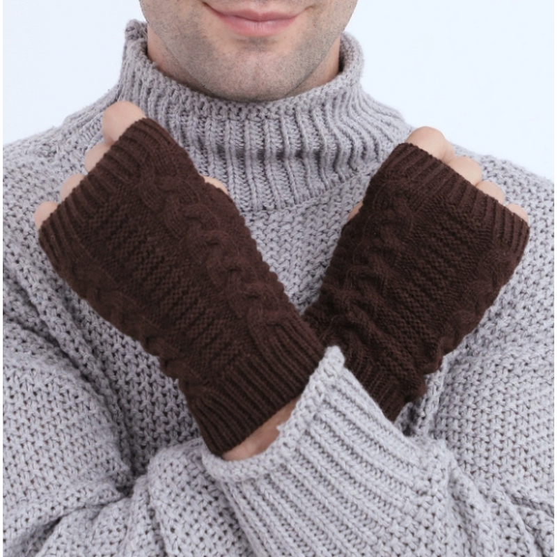 Half-Finger Gloves Factory - Acrylic Ribbed Knit Wrist Warmers