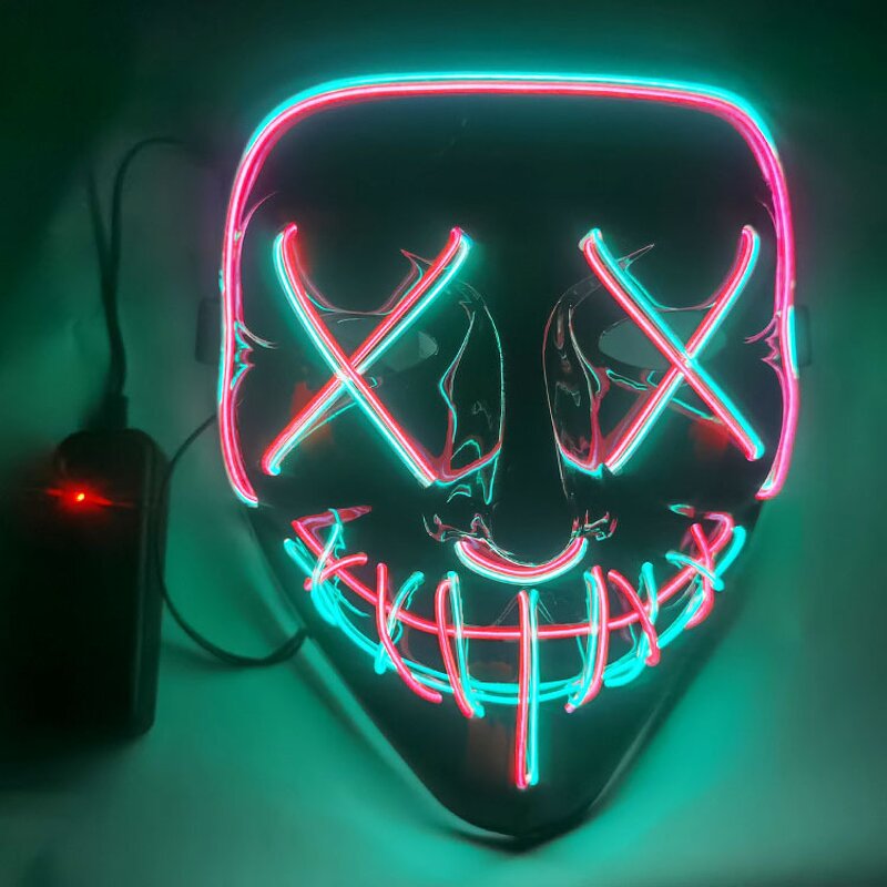 Halloween Mask Factory - LED Neon Glow Party Cosplay Mask