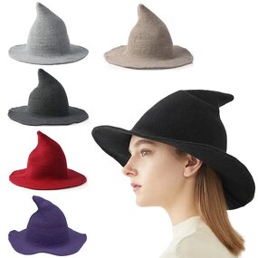 Wizard Hat Factory - Knit Wool Halloween Party Costume Hat