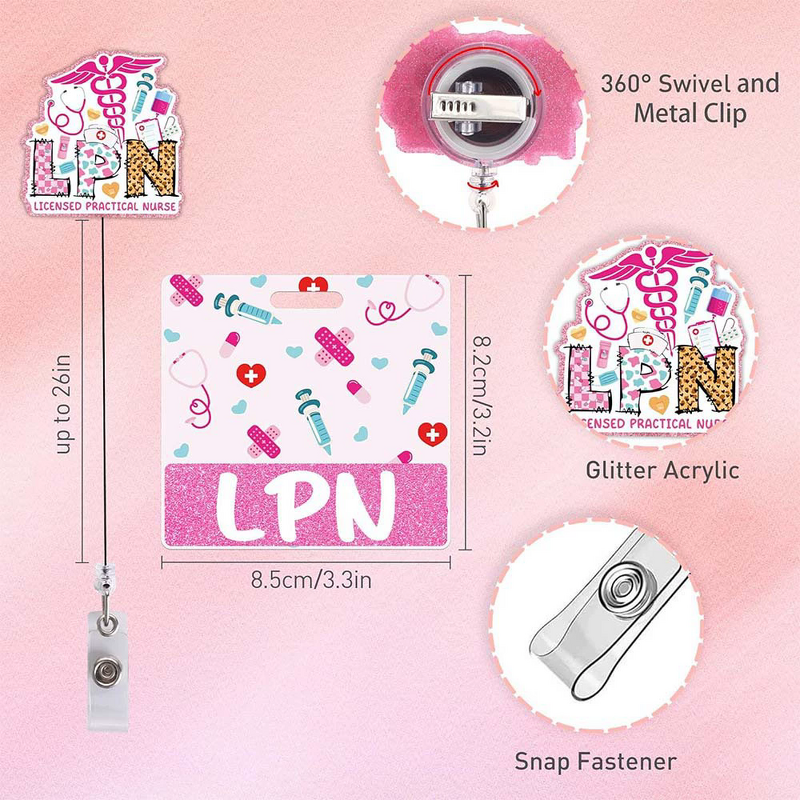 Nurse Badge Reel Factory - Scrub Life Acrylic RN CNA Holder
