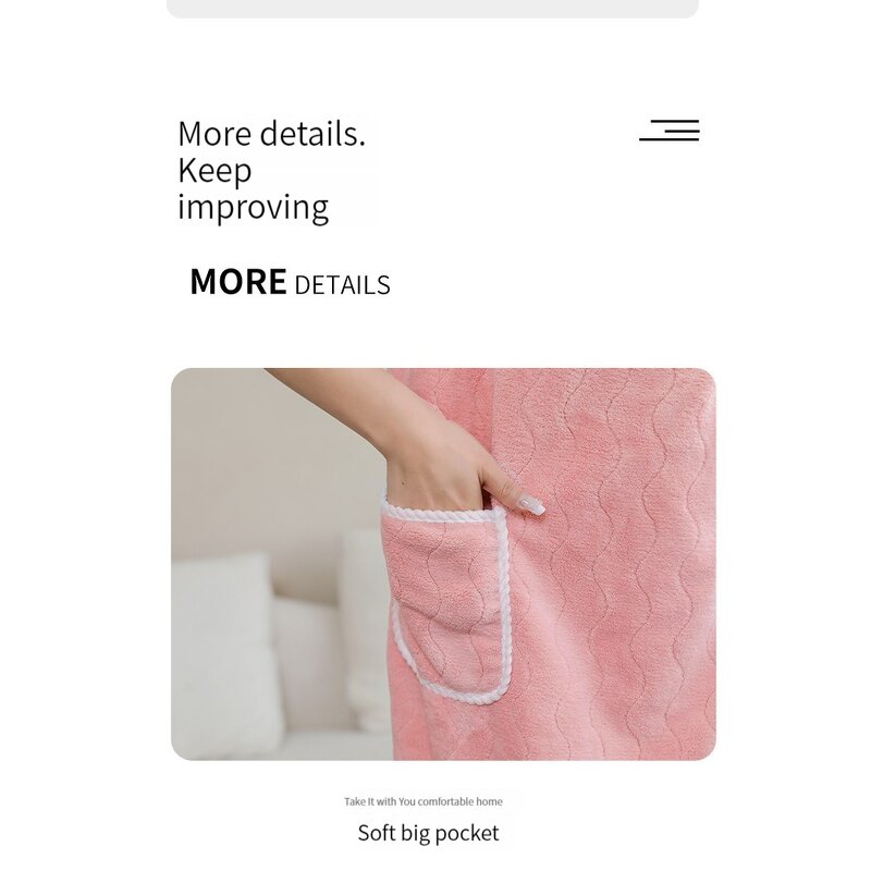 Bath Skirt Factory - Coral Velvet Water Ripple Bath Towel