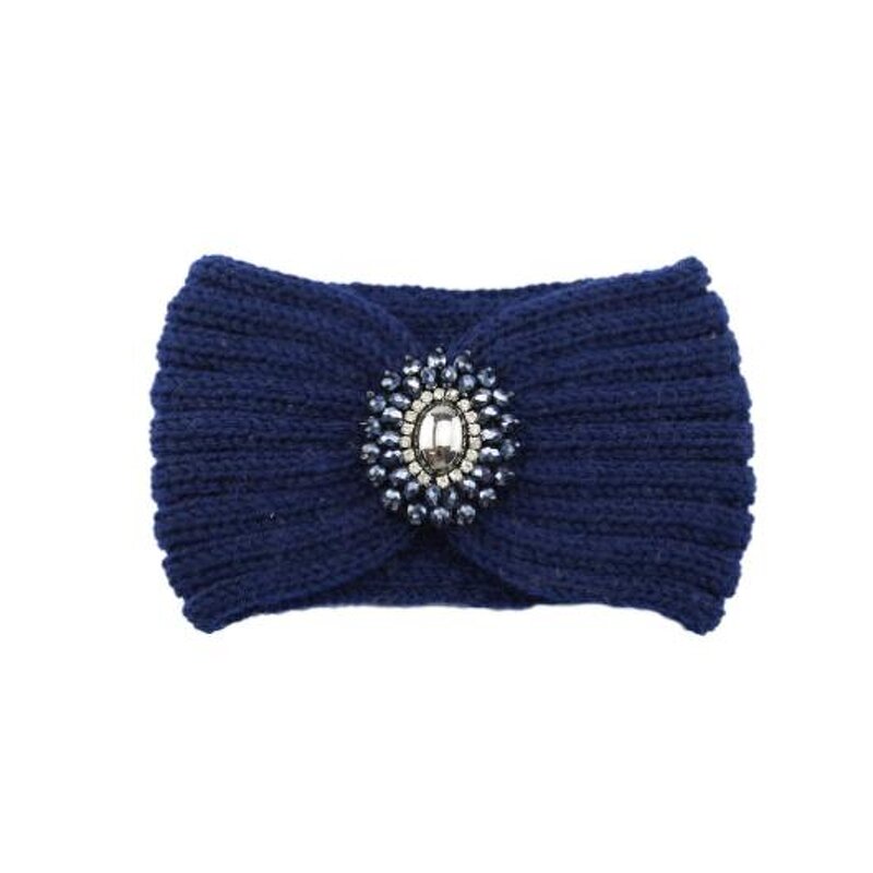 Knitted Headband Factory - Women Winter Warm Rhinestone Headwrap