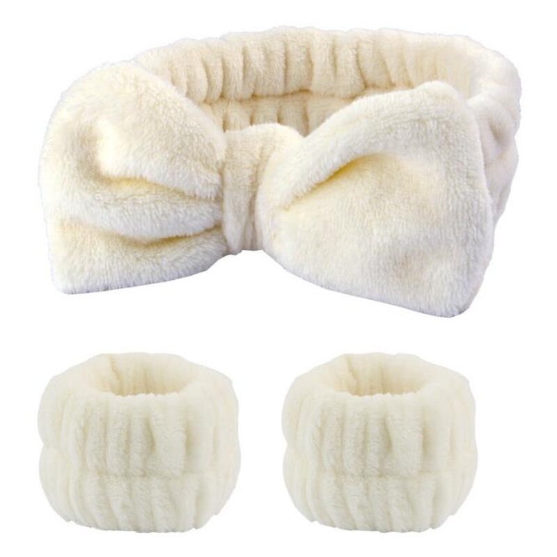 Headband Set Factory - 3pcs Plush Spa Skincare Set for Women