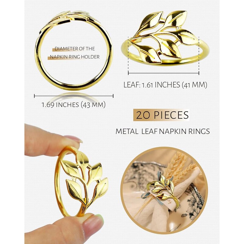 Napkin Rings Factory - Custom Gold Wedding Table Decor