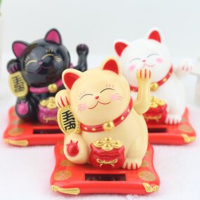 Solar Lucky Cat Factory - Waving Cat Home Office Decoration