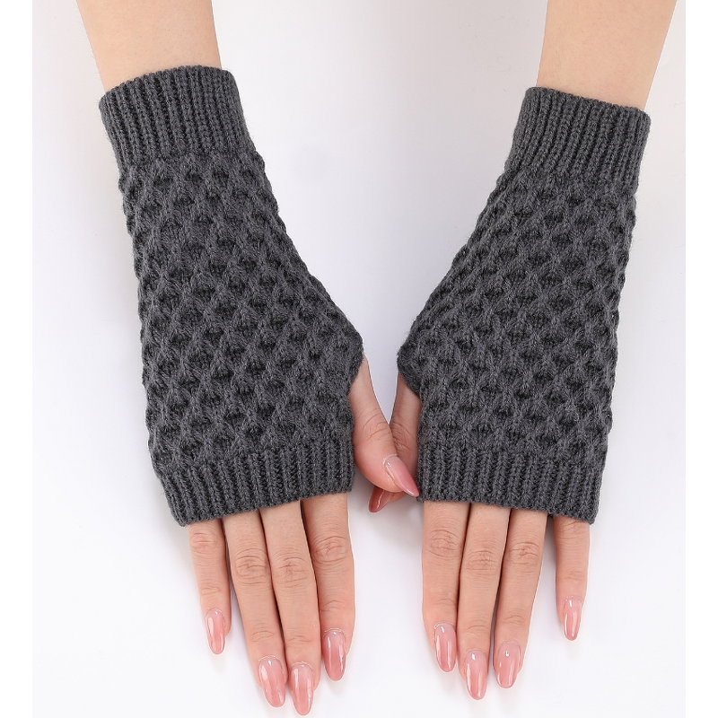 Winter Gloves Factory - Ladies Hand-Crocheted Half-Finger Mittens
