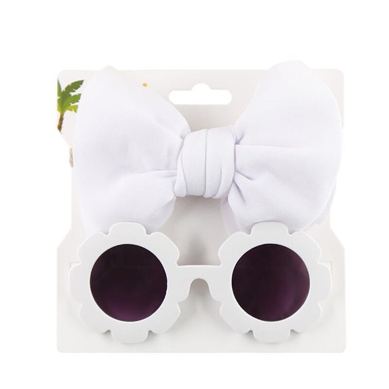 Baby Headband Set Factory - Cute Flower Sunglass Bow Set
