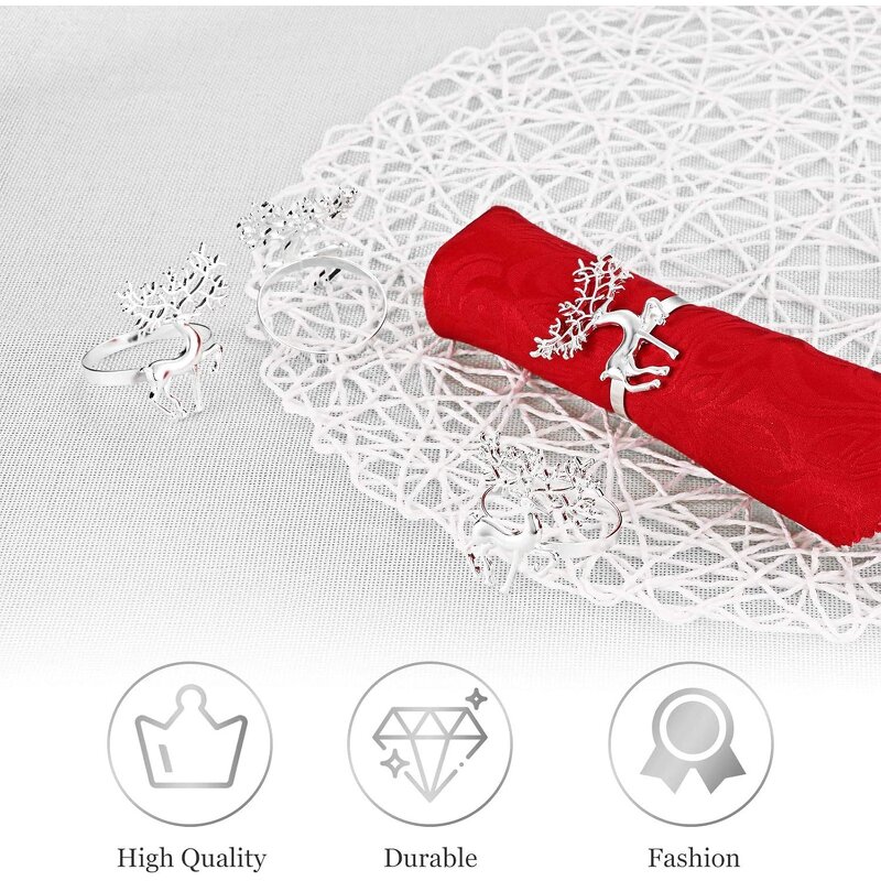 Christmas Napkin Rings Factory - Custom Sika Deer Metal Decor