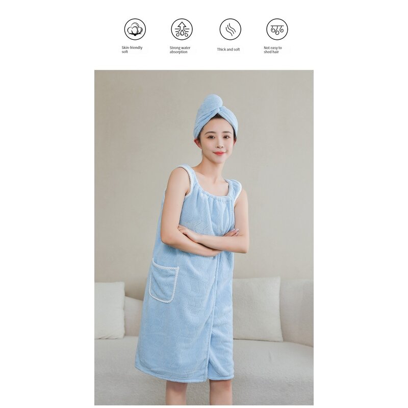 Bath Skirt Factory - Coral Velvet Water Ripple Bath Towel