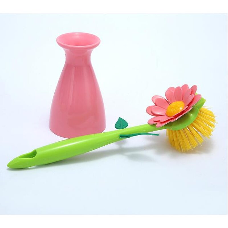Vase Brush Factory - Purple Flower Pot Washing Brush Set