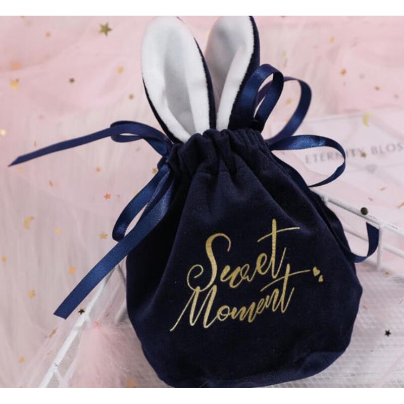 Easter Gift Bag Factory - Cute Bunny Velvet Candy Chocolate Bag