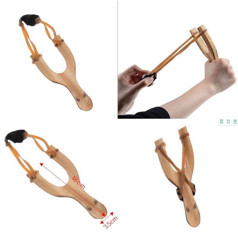 Slingshot Factory - Wooden Rubber String Traditional Catapult