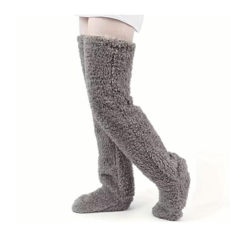 Winter Socks Factory - Women Fuzzy Fluffy Over Knee Socks