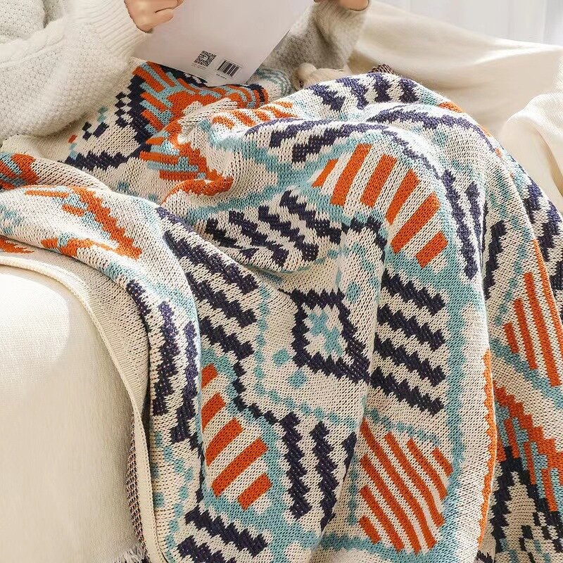 Blanket Factory - Bohemian Knitted Sofa Cover Blanket