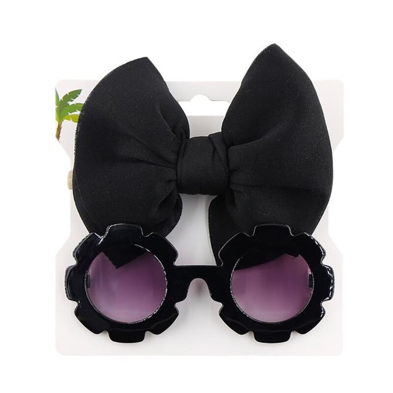 Baby Headband Set Factory - Cute Flower Sunglass Bow Set