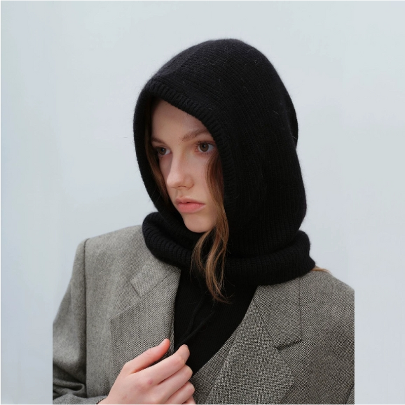 Rabbit Balaclava Factory - Knitted Hat with Integrated Scarf