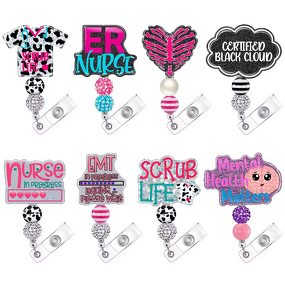 Badge Reel Factory - Shining Acrylic Bead Nurse ID Holder